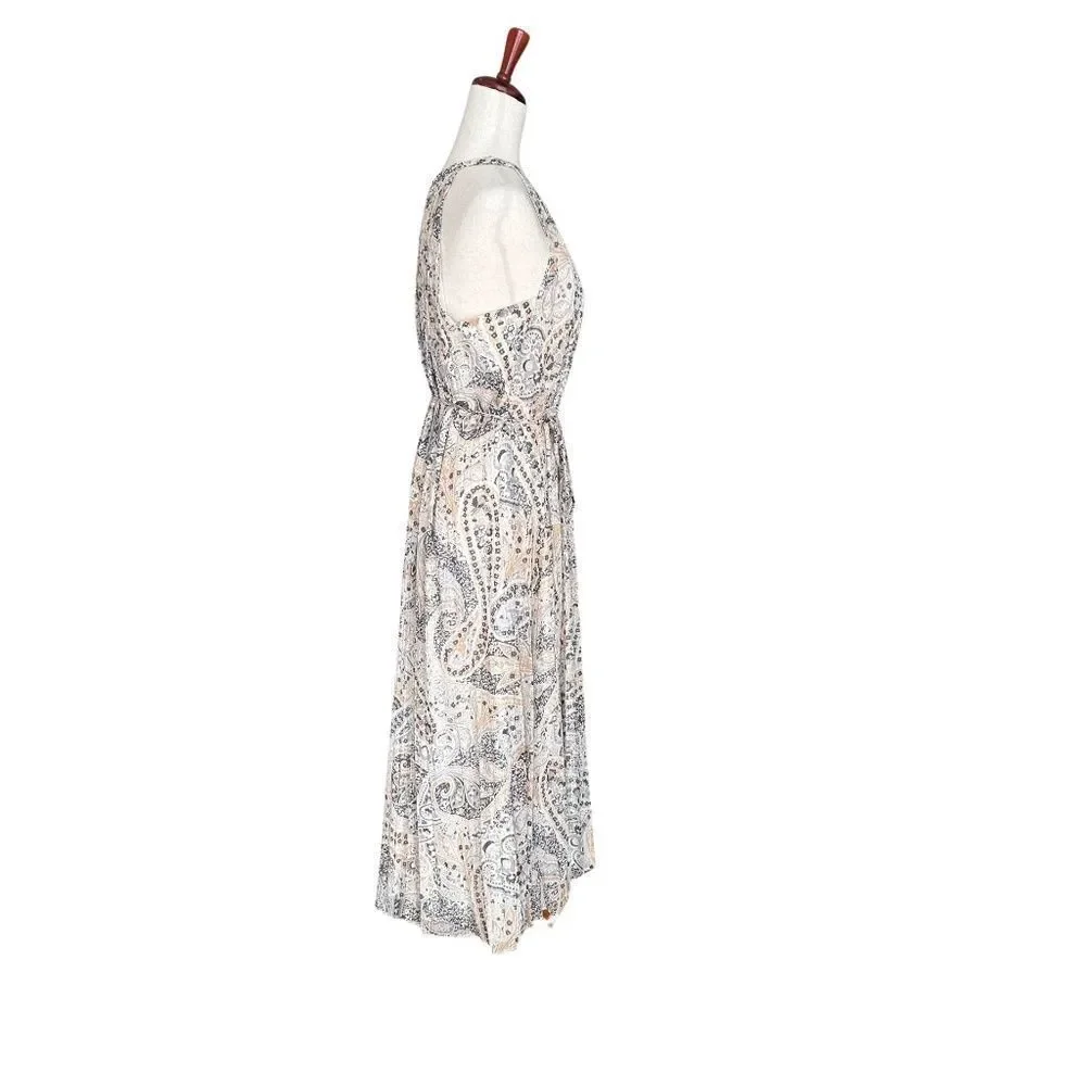 NWT Ann Taylor Halter Top Lined Maxi Pleated Flowing Dress Med - Picture 11 of 16